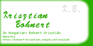 krisztian bohnert business card